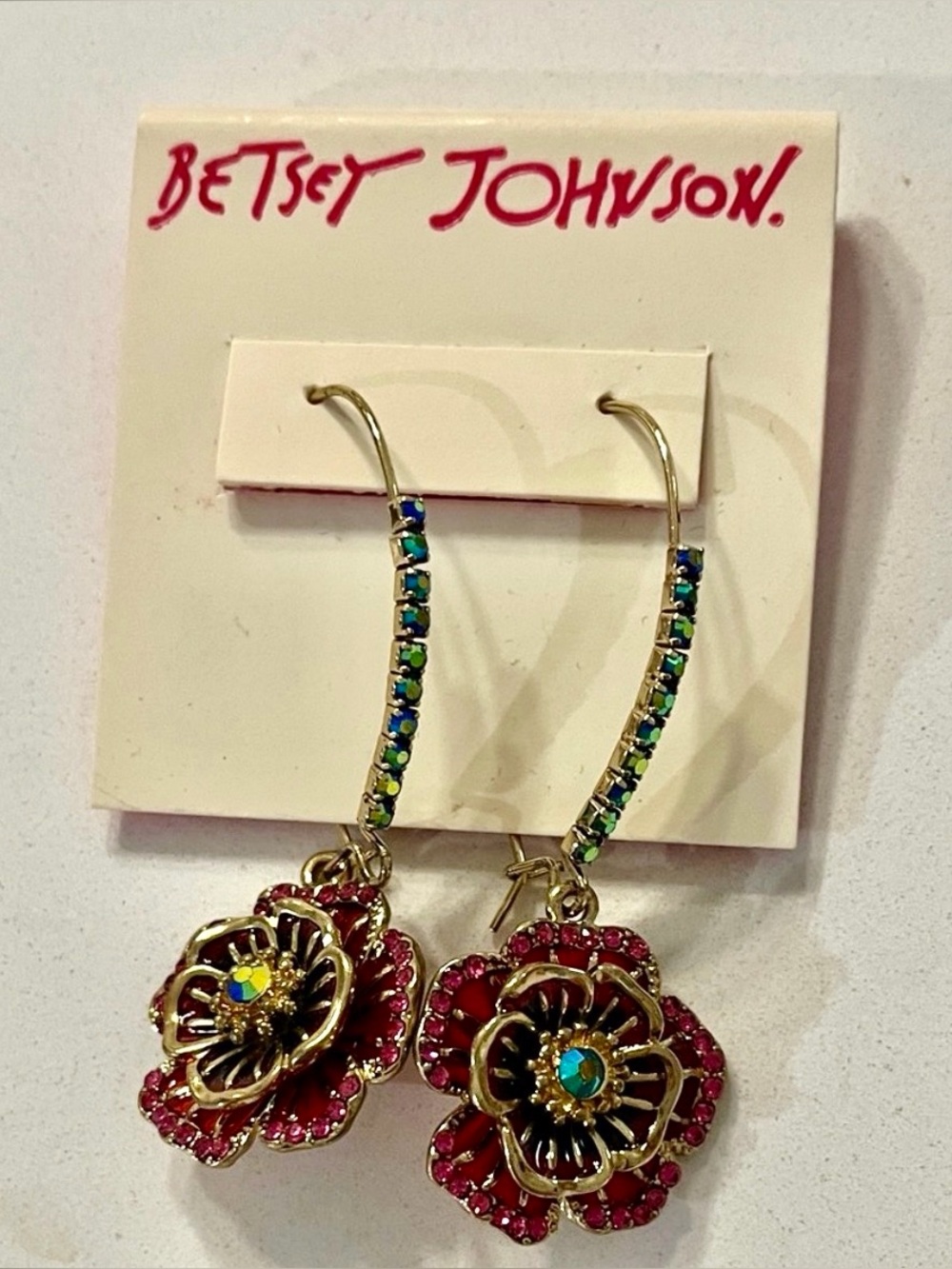 Betsey Johnson Multicolor Flower Earrings